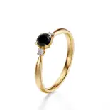 Złoty pierścionek z czarnym diamentem AJPZ_129 Złoty pierścionek z czarnym diamentem AJPZ_129